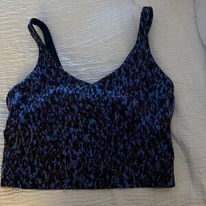Align tank - blue multi leopard print